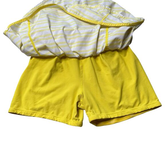 LULULEMON Yellow White Track Attack Lined Skirt Running Skort Women's XS Run - Picture 6 of 8